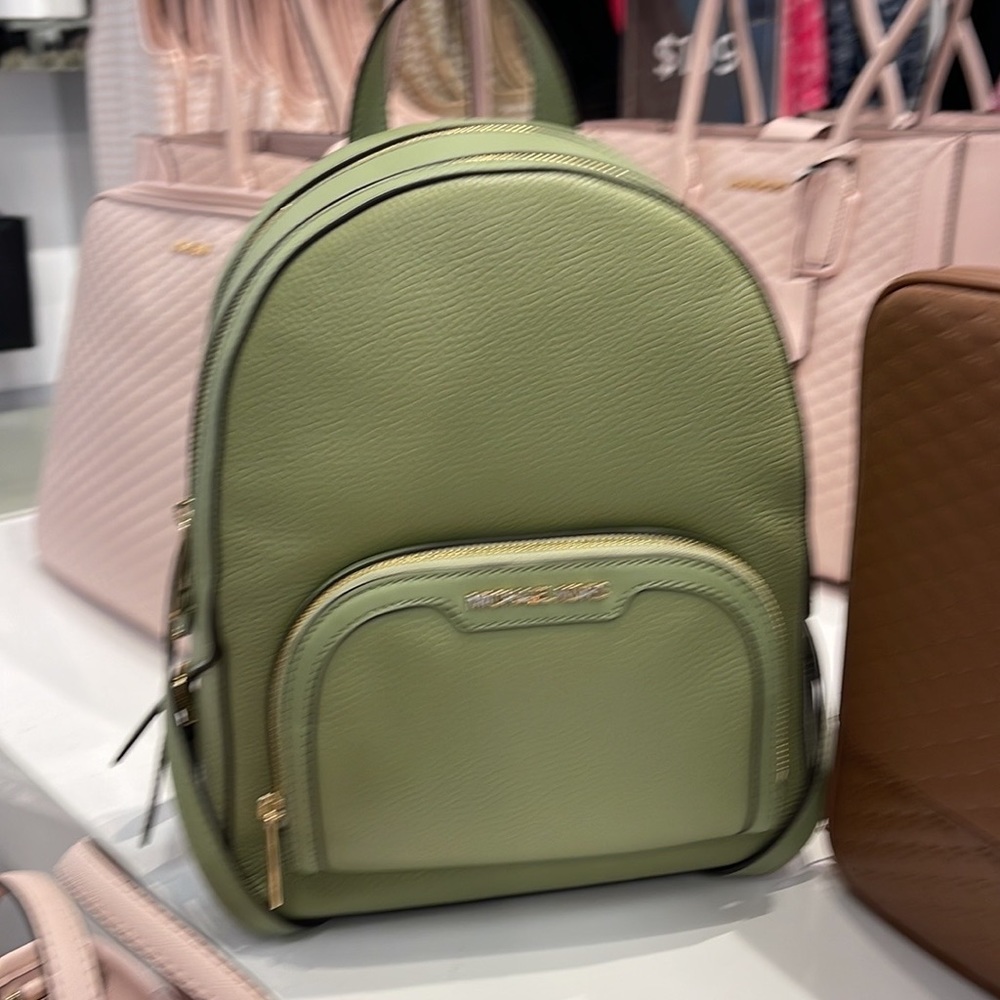 Michael Kors Jaycee Medium Logo Backpack 
Light Sage - Picture 15 of 16